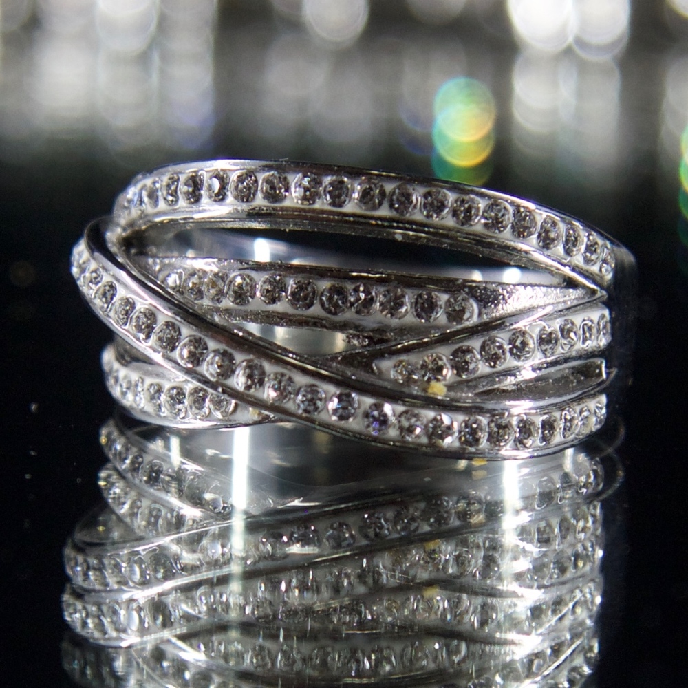 14kt Gold Dipped Swarovski Channel Ring - image 8